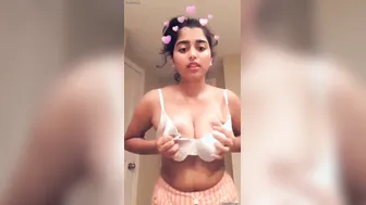 Cute Nri GF Showing Off Her Massive Natural Big Tits