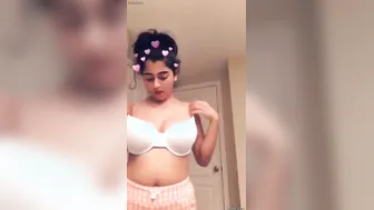 Cute Nri GF Showing Off Her Massive Natural Big Tits