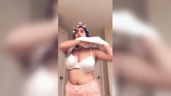Cute Nri GF Showing Off Her Massive Natural Big Tits