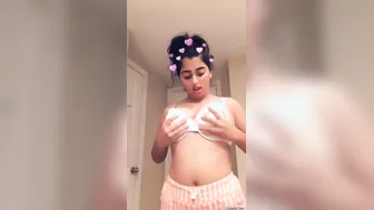 Cute Nri GF Showing Off Her Massive Natural Big Tits