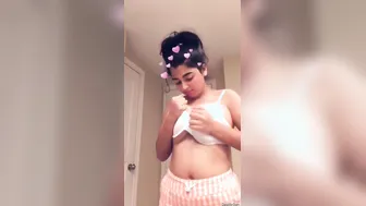 Cute Nri GF Showing Off Her Massive Natural Big Tits