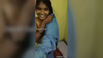 Tamil Wife Dressing Up Topless After Getting Fucked By Hubby