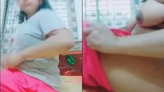 Naughty Desi GF Undressing Slowly Revealing Her Naked Body