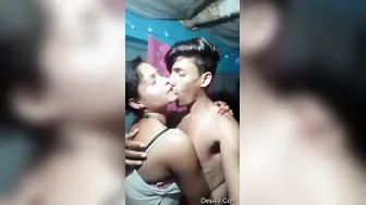 Young Desi Lovers Making Out Getting Intimate Together At Home