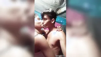 Young Desi Lovers Making Out Getting Intimate Together At Home