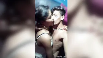 Young Desi Lovers Making Out Getting Intimate Together At Home