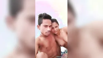 College Lovers Stripping Naked Taking Selfies Together Alone