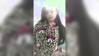 Watching My Girl Strip Naked Showing Off Her Huge Bouncing Tits
