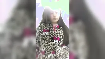 Watching My Girl Strip Naked Showing Off Her Huge Bouncing Tits