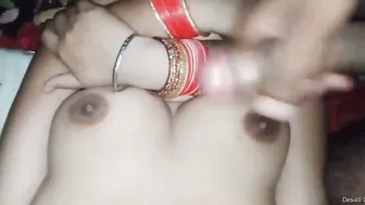 Cumming All Over My Wifes Amazing Tits After She Begged For It