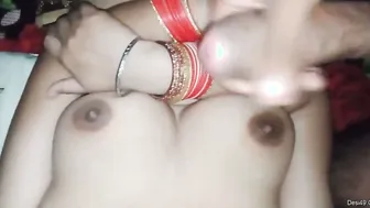 Cumming All Over My Wifes Amazing Tits After She Begged For It