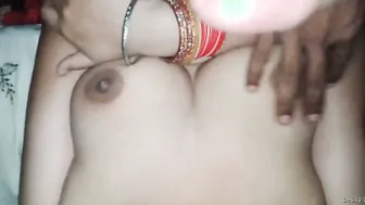 Cumming All Over My Wifes Amazing Tits After She Begged For It