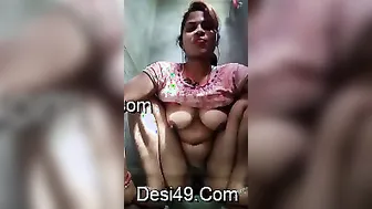 Indian Wife Making A Private Video Showing Her Body Off Naked