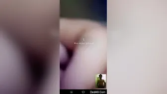 Horny GF Playing With Her Big Tits For Me On Webcam