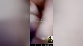 Horny GF Playing With Her Big Tits For Me On Webcam