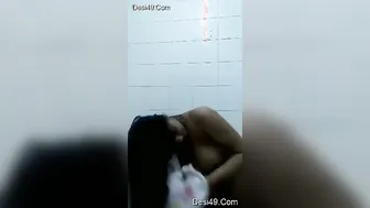 Naughty Babe Recording Herself Naked In Bathroom Mirror Selfie