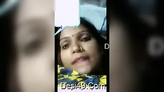 Married Bhabhi Pulling Out Her Big Tits For Me In Her Bedroom