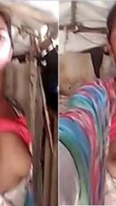 Village GF Recording Boob Show Stripping For Her Lover