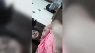 Horny GF Sucking Her Own Tits Showing Wet Pussy For Me