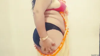 Desi Bhabhi Stripping Naked Showing Pussy And Tits For Lover