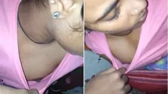 Sleeping Desi Babe Getting Her Boobs Pressed By Her Lover