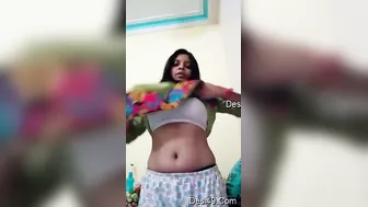 Watching Cute GF Playing With Her Soft Natural Boobs