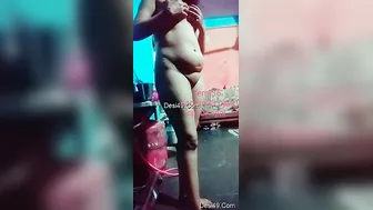 Recording My Naked Wife Posing And Teasing For Me At Home