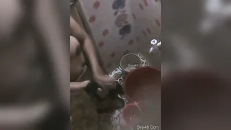 Catching My Horny Bhabhi Naked While Bathing In The Bathroom