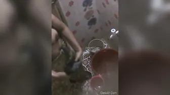 Catching My Horny Bhabhi Naked While Bathing In The Bathroom