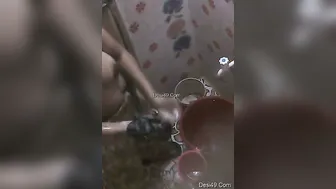 Catching My Horny Bhabhi Naked While Bathing In The Bathroom