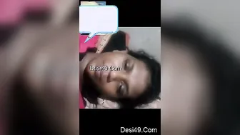 Tamil GF Exposing Both Her Perky Tits And Shaved Pussy