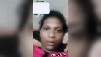 Tamil GF Exposing Both Her Perky Tits And Shaved Pussy