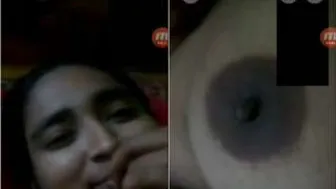 Busty Boudi Exposing Her Massive Tits During Naughty Video Call