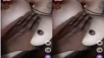 Horny Bhabhi Squeezing Her Boobs While Fucking Pussy With Dildo
