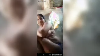 Horny Wife Bathing And Teasing While Recording Herself Alone