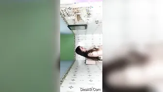 Sexy Married Boudi Bathing Naked Getting Wet And Soapy For Me