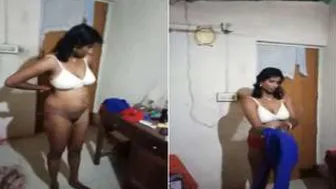 Tamil Wife Getting Dressed After Hot Session With Me At Home