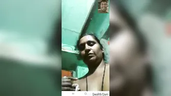 Horny Telugu Married Woman Stripping On Video Call Showing Off