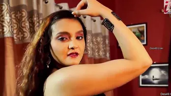 My GF Wearing Black Saree Slowly Undressing For The Cam