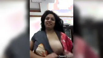Horny Bhabhi Pulling Out Her Huge Tits For The Camera Tonight