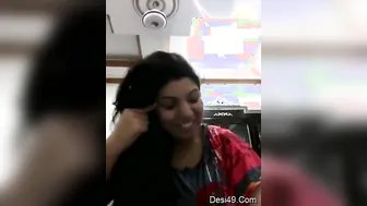 Horny Bhabhi Pulling Out Her Huge Tits For The Camera Tonight