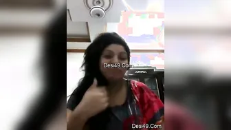 Horny Bhabhi Pulling Out Her Huge Tits For The Camera Tonight