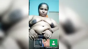 Telugu Aunty Spreading Wide Flashing Everything On Video Call