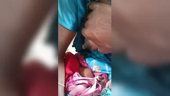 Husband Squeezing And Playing With His Wifes Milky Soft Boobs