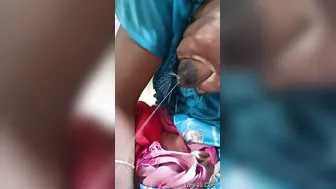 Husband Squeezing And Playing With His Wifes Milky Soft Boobs