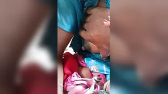 Husband Squeezing And Playing With His Wifes Milky Soft Boobs