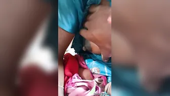 Husband Squeezing And Playing With His Wifes Milky Soft Boobs