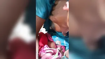 Husband Squeezing And Playing With His Wifes Milky Soft Boobs