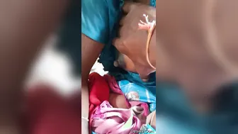 Husband Squeezing And Playing With His Wifes Milky Soft Boobs
