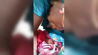 Husband Squeezing And Playing With His Wifes Milky Soft Boobs